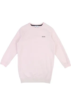 HUGO BOSS Sweatkleid Designer Mädchen Kleid aus Sweatshirtstoff rosa - Verkäufer: coolkids-store