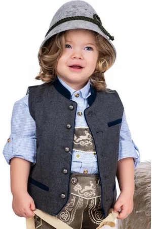 Mark Maddox Trachtenjacke Kinderweste - RODING KID - grau/blau - Verkäufer: Alpenwahnsinn Tracht & Lifestyle