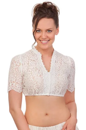 SPIETH & WENSKY Dirndlbluse Dirndlbluse - MELLINGEN - creme, schwarz - Verkäufer: Alpenwahnsinn Tracht & Lifestyle