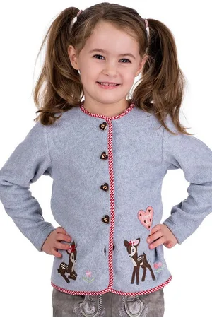 BONDI Trachtenjacke Trachtenjacke Baby/Kleinkind - BAMBI - hellgrau/rot - Verkäufer: Alpenwahnsinn Tracht & Lifestyle