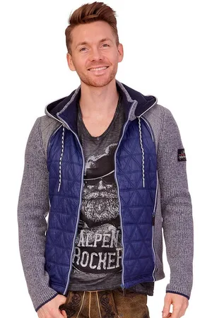 SPIETH & WENSKY Outdoorjacke Steppjacke Herren - TRAUNSTEIN - blau/hellgrau - Verkäufer: Alpenwahnsinn Tracht & Lifestyle