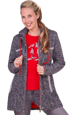 Almgwand Outdoorjacke Kurzmantel Damen - HOCHBERG - schwarz/grau - Verkäufer: Alpenwahnsinn Tracht & Lifestyle