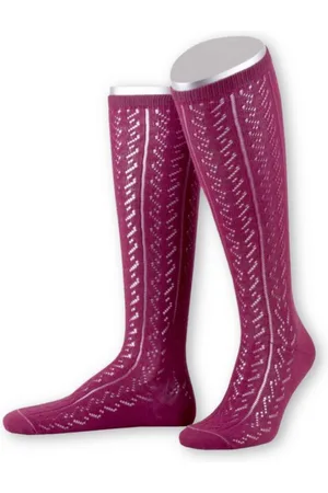 LUSANA Trachtensocken Trachtenstrümpfe Damen - L390 - anthrazit, hellblau, beere - Verkäufer: Alpenwahnsinn Tracht & Lifestyle