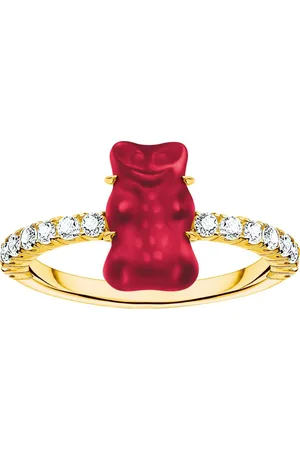 Thomas Sabo Fingerring x HARIBO Schmuck: Ring mit Goldbär, mit Kristallglas, Zirkonia (synth)