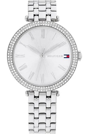Tommy Hilfiger Quarzuhr NATALIE 1782719, Armbanduhr, Damenuhr, Glaskristalle, Edelstahlarmband