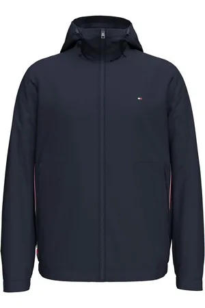 Tommy Hilfiger Outdoorjacke RWB HOODED JACKET mit verstellbarer Kapuze