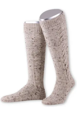 LUSANA Trachtensocken Kniestrümpfe Herren - L8995T - naturmeliert, nussmeliert - Verkäufer: Alpenwahnsinn Tracht & Lifestyle
