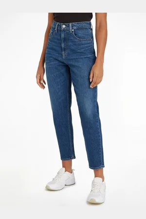 Tommy Hilfiger Mom-Jeans High waist - Mom-Jeans Tapered mit Logo-Stickereien