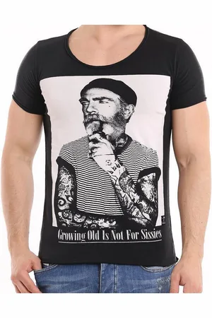 Redbridge T-Shirt Red Bridge Herren T-Shirt Growing old is not for Sissies Lustiges Motiv, fransige Abschlüsse - Verkäufer: ChillDeal