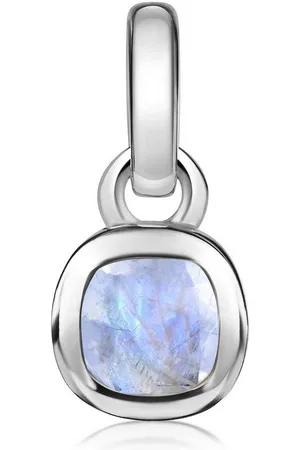 Materia Kettenanhänger Edelstein Mondstein quadratisch facettiert KA-248, 925 Sterling Silber - Verkäufer: Schmuck