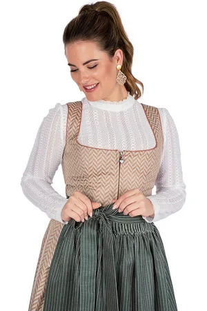 MELEGA Dirndl Midi Dirndl 2tlg. - LUDOVIKA - rost/ /tanne - Verkäufer: Alpenwahnsinn Tracht & Lifestyle