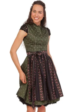 Alpenfee Dirndl Midi Dirndl 2tlg. - BONNIE - dunkelgrün - Verkäufer: Alpenwahnsinn Tracht & Lifestyle