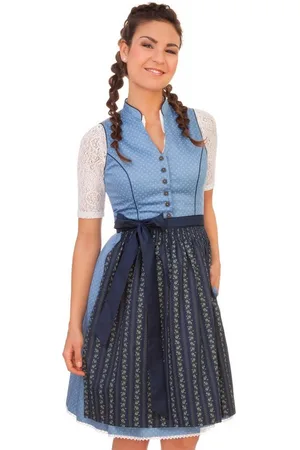 Alpenfee Dirndl Retro Dirndl 2tlg. - NEELE - hellblau/marine - Verkäufer: Alpenwahnsinn Tracht & Lifestyle