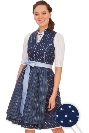 Alpenfee Dirndl Retro Dirndl 2tlg. - WALDI - dunkelblau - Verkäufer: Alpenwahnsinn Tracht & Lifestyle