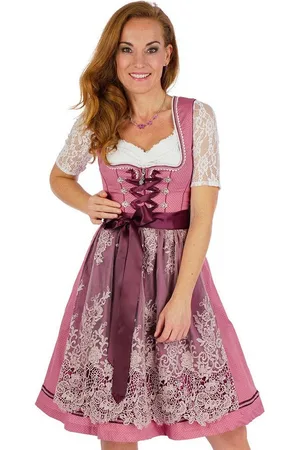 MARJO Dirndl Midi Dirndl 2tlg. - LIA - beerenrosa/brombeer/rosé - Verkäufer: Alpenwahnsinn Tracht & Lifestyle