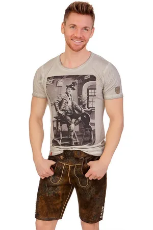 MARJO Trachtenlederhose Lederhose Herren kurz - ANANDO - rusty brown - Verkäufer: Alpenwahnsinn Tracht & Lifestyle