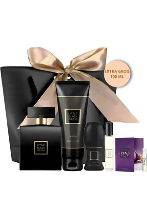 Avon Eau de Parfum LITTLE BLACK DRESS 100ml Taschenspray Körpercreme Deoroller Geschenk, 6-tlg., Zeitlose Eleganz, Exquisite Duftkomposition, Duftklassiker - Verkäufer: Cultzen