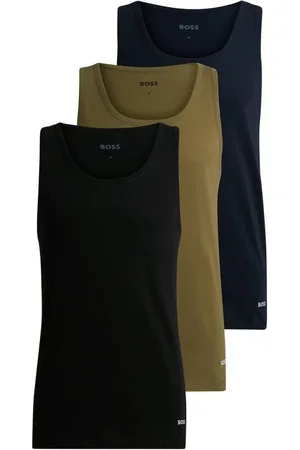 HUGO BOSS Tanktop (Packung, 3-tlg) mit Stickerei