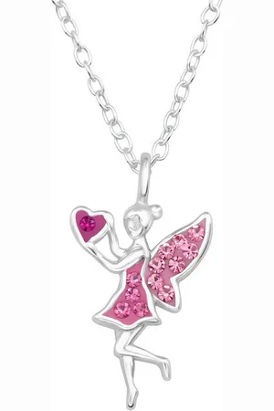 ALEXANDER YORK Kette mit Anhänger ELFE Kristall in rosa, 2-tlg., 925 Sterling Silber - Verkäufer: