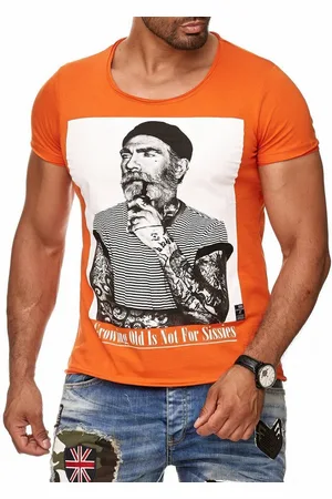 Redbridge T-Shirt Red Bridge Herren T-Shirt Growing old is not for Sissies Lustiges Motiv, fransige Abschlüsse - Verkäufer: ChillDeal