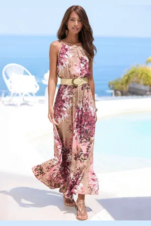 Lascana Maxikleid mit Alloverdruck, luftiges Sommerkleid, Strandkleid