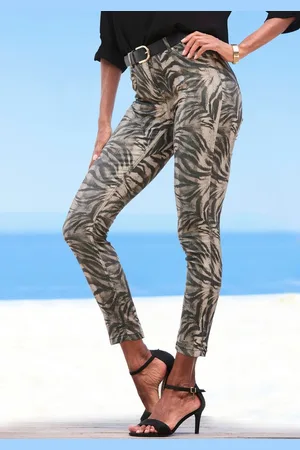 Lascana 7/8-Jeggings mit Animaldruck, elastische Skinny Jeans mit Alloverdruck