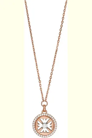 Emporio Armani Kette mit Anhänger LOGO ESSENTIALS, EG3595710, EG3593221, mit Zirkonia (synth)