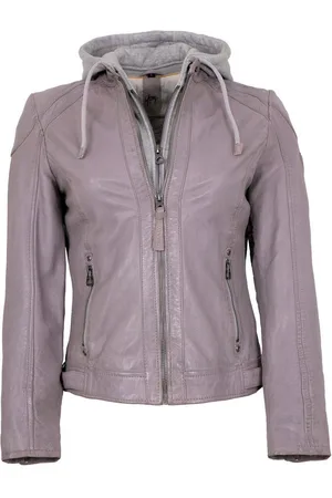 Mauritius Lederjacke GWAllie Gipsy - Damen Lederjacke Lammnappa Kapuze flieder - Verkäufer: Lederjacken24