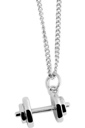 Karma Kette mit Anhänger Herrenhalskette Hantel Anhänger Silber Kette Herren Halskette (Geschenk für Ihn, Herrenkette Männerkette), Herren Halskette Edelstahl modern Silberkette - Verkäufer: Sanixa