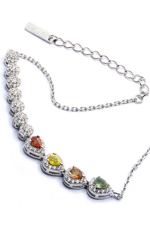 Goldene Hufeisen Silberarmband echter Saphir Armband 925 Sterling-Silber mit Edelsteine, Damen Armschmuck mit Saphir Edelsteine - Verkäufer: