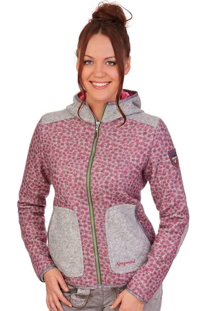 Almgwand Outdoorjacke Kapuzenjacke aus Walk mit Wolle - VILSERKEGEL - /pink - Verkäufer: Alpenwahnsinn Tracht & Lifestyle