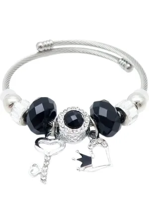 Bungsa Armband Charriol-Armband Kugeln und Kristalle Anhänger aus Edelstahl Damen (1 Armband, 1-tlg), Bracelet Armschmuck - Verkäufer: