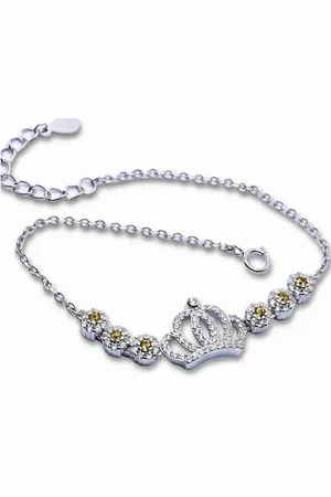 Goldene Hufeisen Silberarmband echtes Gelber Saphir Armband 925 Sterling-Silber mit Edelsteine, Damen Armschmuck mit Edelsteine - Verkäufer: