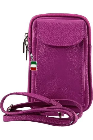 Florence Handtasche Damen Mini-Handtasche echtes (Umhängetasche), Damen Umhängetasche, Handtasche Leder, pink ca. 12cm x ca. 20cm - Verkäufer: Fit4Style Silberschmuck - IMPPAC