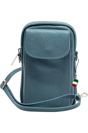 Florence Handtasche Damen Mini-Handtasche echtes (Umhängetasche), Damen Umhängetasche, Handtasche Leder, hellblau ca. 12cm x ca. 20cm - Verkäufer: Fit4Style Silberschmuck - IMPPAC