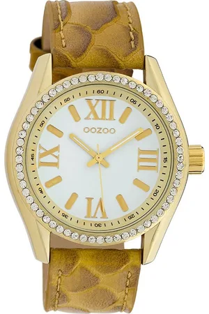 Oozoo Quarzuhr Damen Armbanduhr Timepieces Analog, (Analoguhr), Damenuhr rund, groß (ca. 40mm) Lederarmband, Fashion-Style - Verkäufer: Fit4Style Silberschmuck - IMPPAC