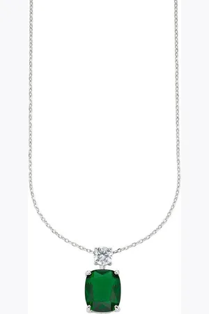 Firetti Kette mit Anhänger Schmuck Geschenk Silber 925 Halsschmuck Halskette Ankerkette Oktagon, mit Glasstein, Zirkonia (synth)