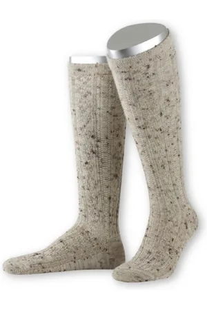 LUSANA Trachtensocken Trachten Kniestrümpfe - L4910T - naturmeliert, beigemeliert - Verkäufer: Alpenwahnsinn Tracht & Lifestyle