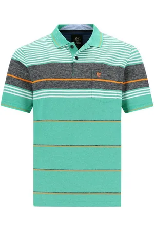 HAJO Poloshirt H Poloshirt m.ElasthanStreifenmix smaragd - Verkäufer: Herrenmode Kreis Shop