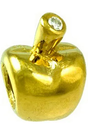 Carlo Biagi Bead Apfel Bead Silber European Beads, Bead 925er Sterling Silber, 750/- Vergoldung, Zirkonia, gold, Apfel - Verkäufer: Fit4Style Silberschmuck - IMPPAC