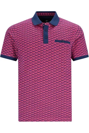 HAJO Poloshirt H Poloshirt Stay FreshEscher Print koralle - Verkäufer: Herrenmode Kreis Shop