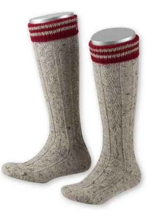 LUSANA Trachtensocken Trachten Kinder Kniestrümpfe - L320RT - bordeaux, braun - Verkäufer: Alpenwahnsinn Tracht & Lifestyle