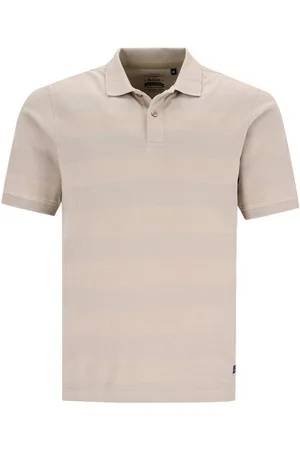 HAJO Poloshirt H Poloshirt Strukturmix taupe - Verkäufer: Herrenmode Kreis Shop
