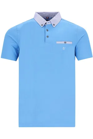 HAJO Poloshirt H Polopique Stay FreshButton Down sky - Verkäufer: Herrenmode Kreis Shop
