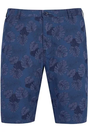 HAJO Bermudas H Bermudashort mit ElasthanBlätterdruck admiralsblau - Verkäufer: Herrenmode Kreis Shop