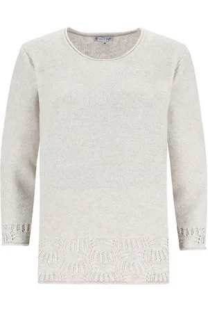 HAJO Rundhalspullover Pullover Moulinéoptik 3/4 Arm - Verkäufer: Mode