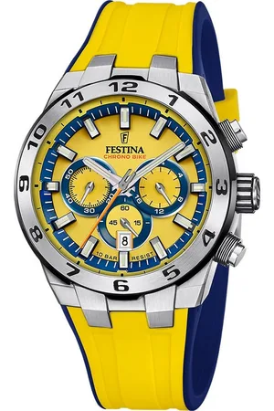 Festina Chronograph Herrenuhr Silikon blau, (Chronograph), Herren Armbanduhr rund, Silikonarmband , blau, Sport - Verkäufer: Fit4Style Silberschmuck - IMPPAC