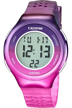 Calypso Quarzuhr Calypso Damenuhr Kautschuk pink, (Analoguhr), Damenuhr rund, groß (ca. 44mm), Kautschukarmband , pink, Sport - Verkäufer: Fit4Style Silberschmuck - IMPPAC