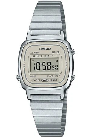 Casio Chronograph LA670WEA-8AEF, Quarzuhr, Armbanduhr, Damenuhr, Digitaluhr, Datum, Edelstahlarmband