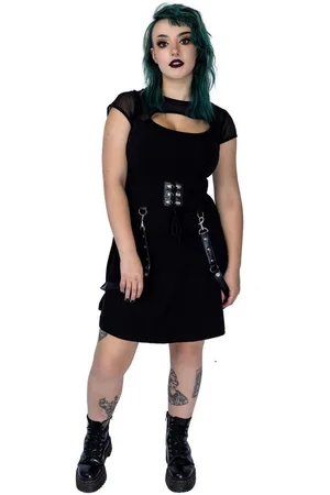 Heartless Minikleid Eranthe Gothic Goth Punk Kunstleder Riemen Schnürung Spitze - Verkäufer: Schompi Trading e.K.